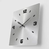 Korte metalen textuur, getallen met schroefkop vierkante klok (Hoek)