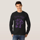 Korte minature Dachshund "sause" T-shirt (Voorkant volledig)