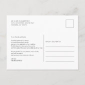 Korte-minimalistische foto voor bruiloft Hartelijk Briefkaart (Achterkant)