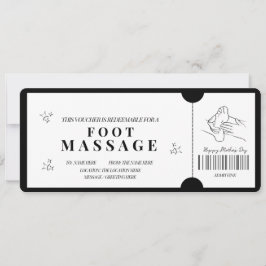 Korte Minimalistische Voetmassagebon Kaart