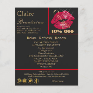 Korte, mousserende rode lippen Adverteren Flyer