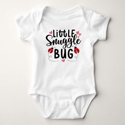 Korte mouw baby bodysuit Little Snuggle Bug (Voorkant)