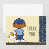 Korte mouwen bedankpas bedankkaart (Voorkant / Achterkant)