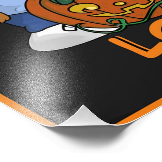 Korte mouwen | Pompoen Liefde Poster (Hoek)