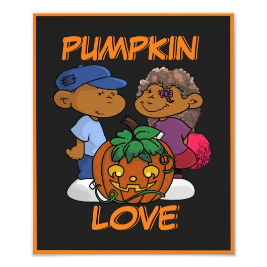 Korte mouwen | Pompoen Liefde Poster (Voorkant)