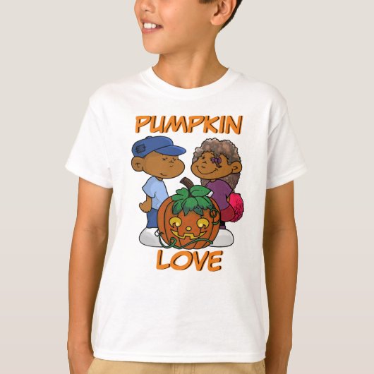 Korte mouwen | Pompoenliefde T-shirt (Voorkant)