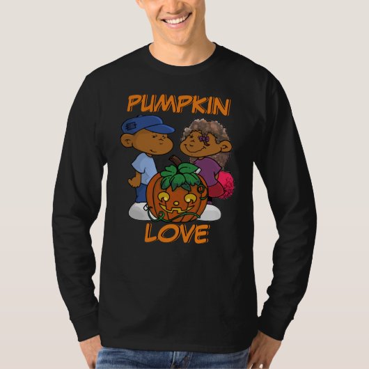Korte mouwen | Pompoenliefde T-shirt (Voorkant)