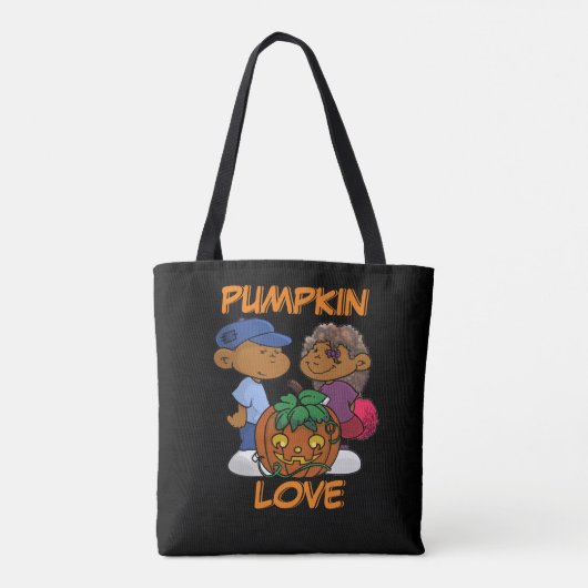 Korte mouwen | Pompoenliefde Tote Bag (Achterkant)
