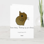 Korte oorkonijn, Denken aan je... | Groet C Kaart (Achterkant)