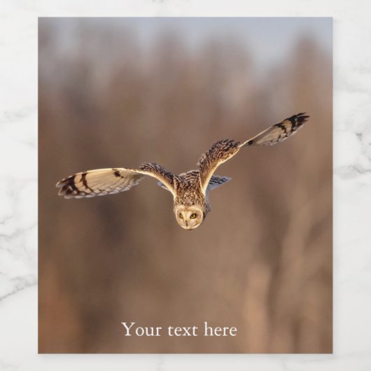 Korte oormodder naar de grond duiken wijn etiket (Enkel label)