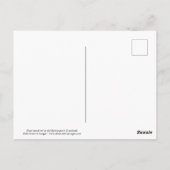 Korte-ooruil tijdens de vlucht briefkaart (Achterkant)