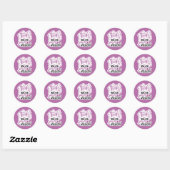 Korte orde bedankt woord kunst ronde sticker (Vel)