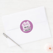 Korte orde bedankt woord kunst ronde sticker (Envelop)