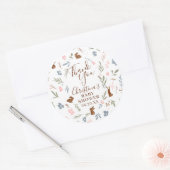 Korte paaskonijn klein konijntje bedankt ronde sticker (Envelop)