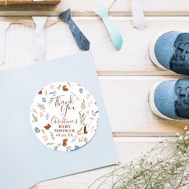 Korte paaskonijn klein konijntje bedankt ronde sticker