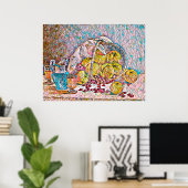 Korte pitcher: nog leven Abstracte kunst Poster (Thuiskantoor)