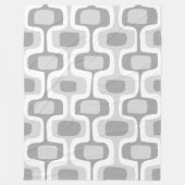 Korte rechthoek, grijs en wit, korter fleece deken (Voorkant)