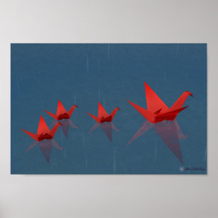 Korte regenachtige dag afdrukken poster