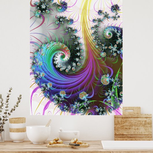 Korte regenboog poster (Keuken)