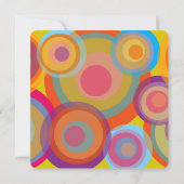 Korte regenboogcirkels Pop geboorteaankondiging Aankondiging (Achterkant)