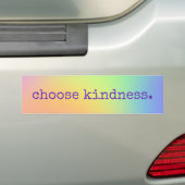 Korte regenbooggradiënt "Kindheid kiezen" Bumpersticker (Op auto)