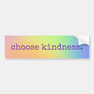 Korte regenbooggradiënt "Kindheid kiezen" Bumpersticker