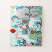 Korte regenboogmeisjes legpuzzel (Verticaal)