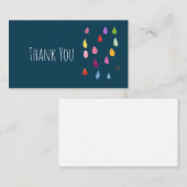 Korte regendruppels, kleurrijke regenkunst notitiekaartje (Voorkant / Achterkant)