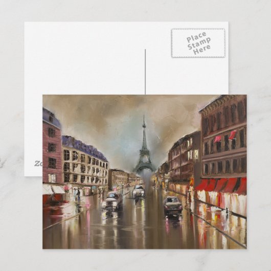 Korte regenstraat briefkaart (Voorkant / Achterkant)