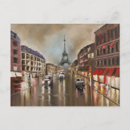 Korte regenstraat briefkaart