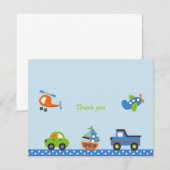 Korte reizen Verkeer Dank je briefkaarten (Voorkant / Achterkant)