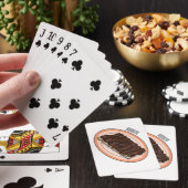 Korte ribben cartoon illustratie pokerkaarten (Insitu)