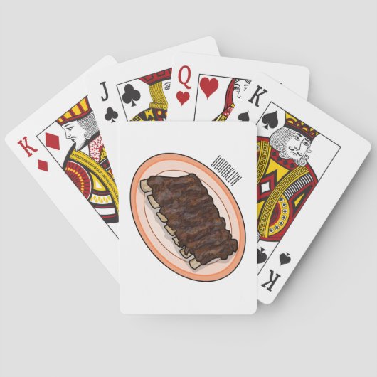 Korte ribben cartoon illustratie pokerkaarten (Achterkant)