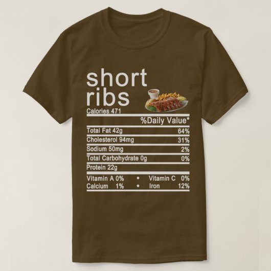 korte ribben Nutribbe Feetlabel T-shirt (Design voorkant)