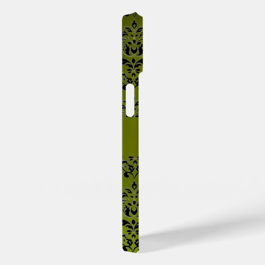 KORTE RIDERS GEEL ZWARTE DAMASK Case-Mate iPhone CASE (Achterkant / Rechts)