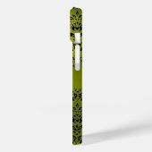KORTE RIDERS GEEL ZWARTE DAMASK Case-Mate iPhone CASE (Achterkant / Links)