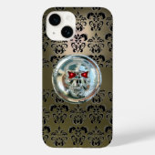 KORTE RIDERS GRAY ZWARTE DAMASK Case-Mate iPhone CASE (Achterkant)
