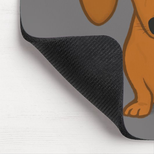 Korte rode dachshund | Cute Wiener Dog Muismat (Hoek)