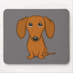 Korte rode dachshund   Cute Wiener Dog Muismat