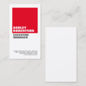 Korte rode witte vlek - minimalistisch visitekaartje (Voorkant / Achterkant)