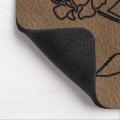 KORTE ROOS LEATHER MousePad Muismat (Hoek)
