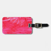 Korte roze kerstboom bagagelabel (Voorkant horizontaal)