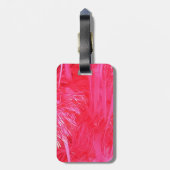 Korte roze kerstboom bagagelabel (Achterkant verticaal)