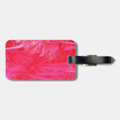 Korte roze kerstboom bagagelabel (Achterkant horizontaal)