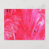 Korte roze kerstboom feestdagenkaart (Voorkant)