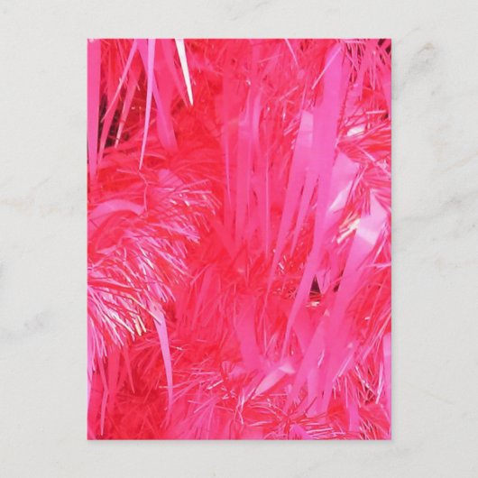 Korte roze kerstboom feestdagenkaart (Voorkant)