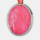 Korte roze kerstboom metalen ornament (Links)