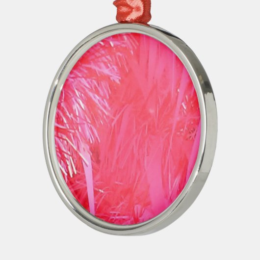 Korte roze kerstboom metalen ornament (Links)