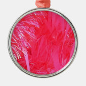 Korte roze kerstboom metalen ornament (Voorkant)
