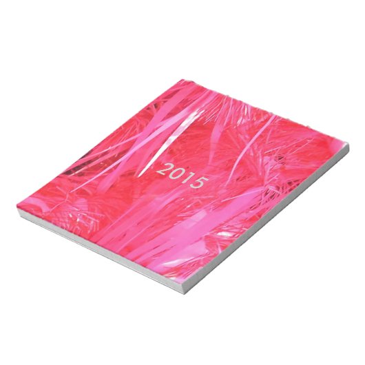 Korte roze kerstboom notitieblok (Linkerzijde)